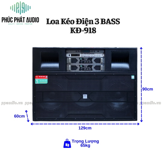 Loa Kéo Điện 3 Bass PPA KĐ-918